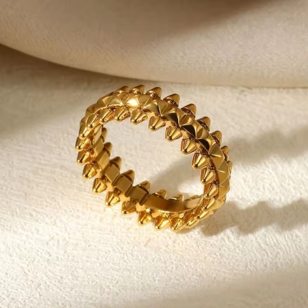 Gold-Tone Stacked Ring Set